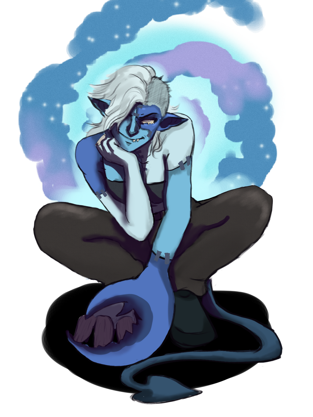 Six - by me! Fullbody, colored, no/simple background