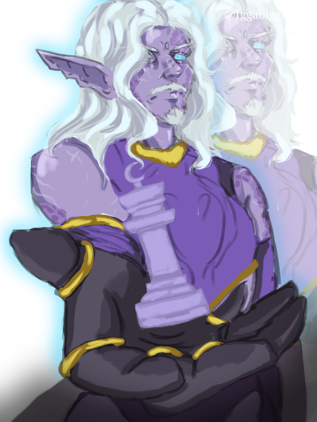 Malfrus Mercroix - By Me! Halfbody, colored, no background
