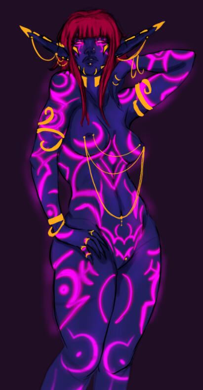 Mia'tsu Stylarin - By me! Halfbody, colored, tattoos, no background Mia'tsu Stylarin - By me! Halfbody, colored, tattoos, no background